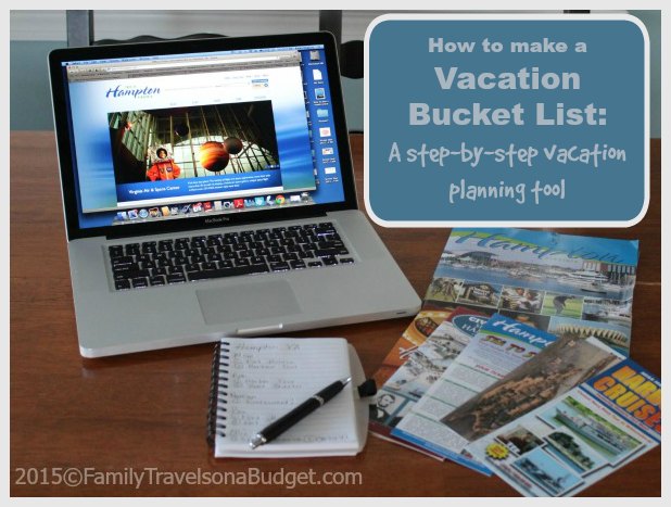How to make a vacation bucket list
