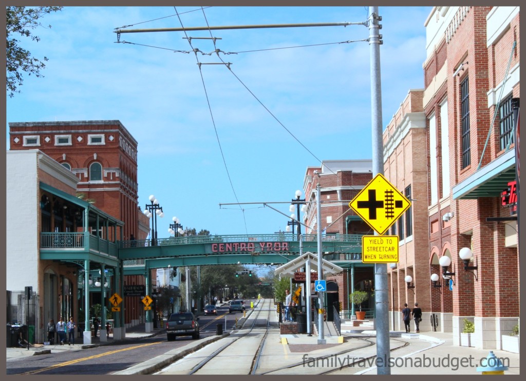 TECO streetcar stop at Centro Ybor.