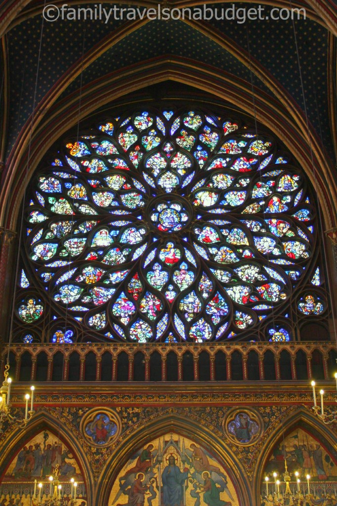 Rose window at Sainte Chapelle in Paris.