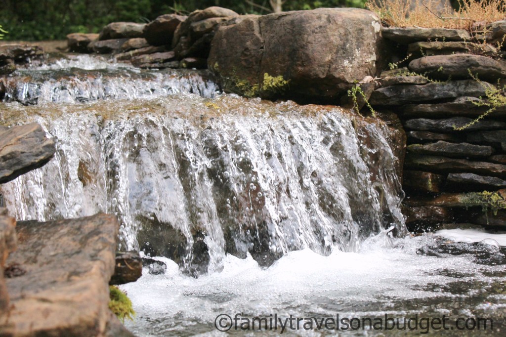 A water feature at the botanical gardens in Birmingham, Alabama