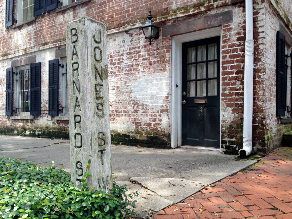 Historic street marker in Savannah