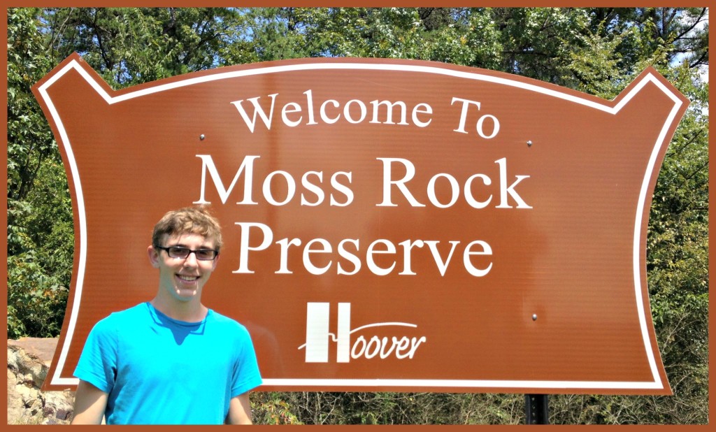 Sign at entrance to Moss Rock Preserve, Alabama