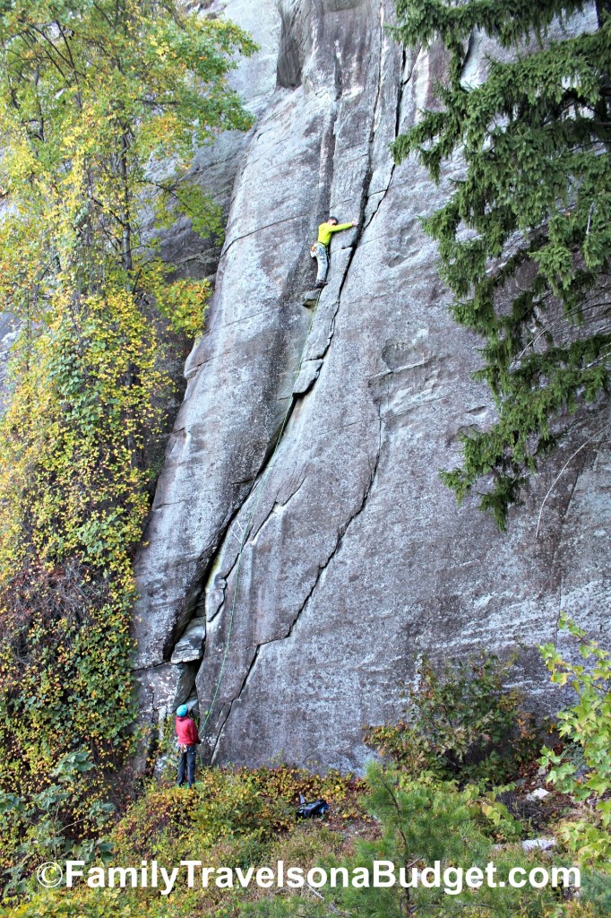 rock climbing chimney rock