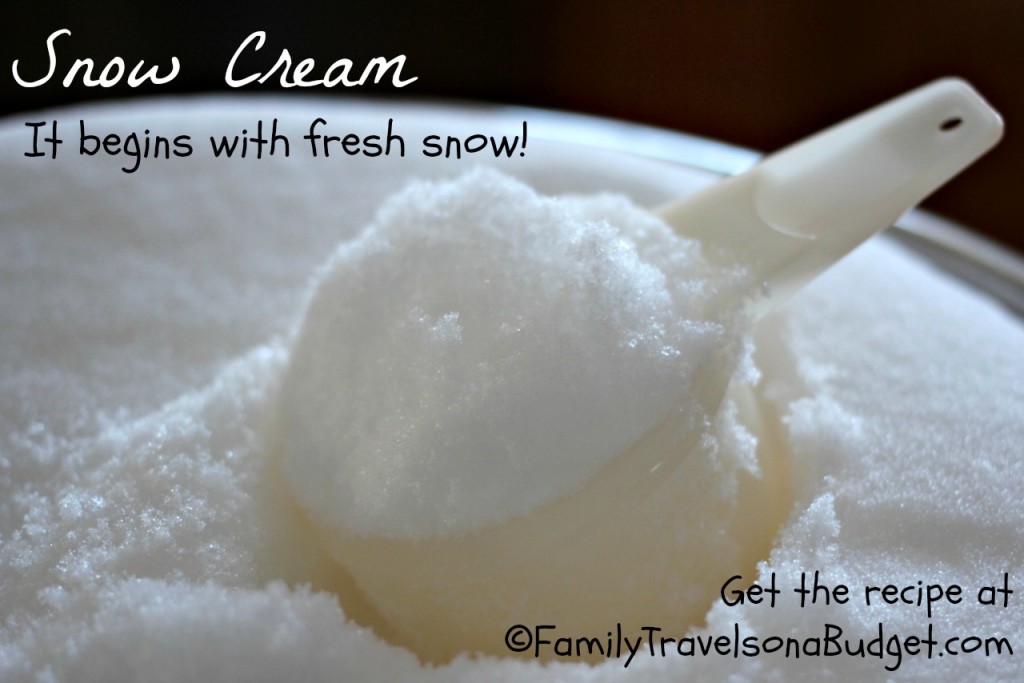 Great snow cream starts with fresh, fluffy snow.
