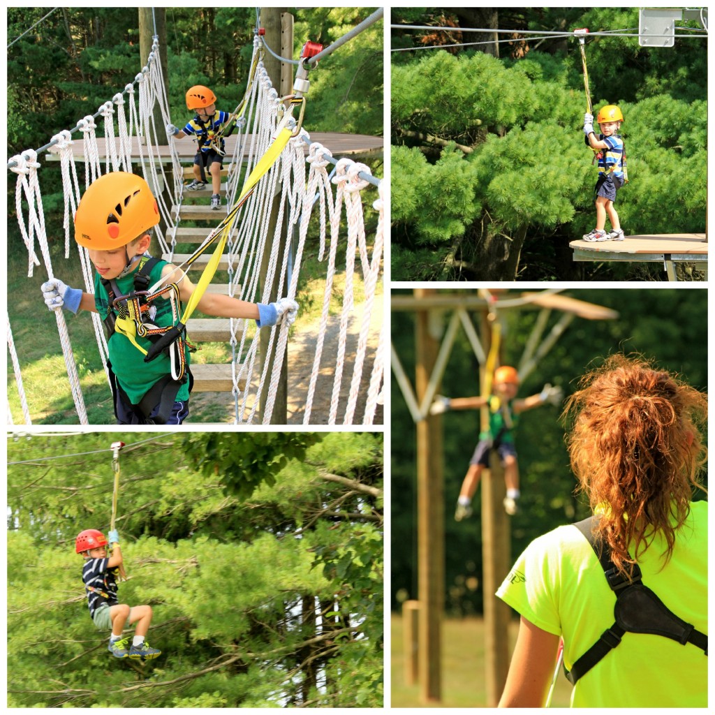 Dragonfly Tour collage of photos at Hocking Hills Canopy Tours