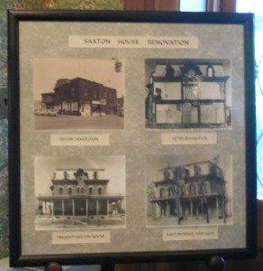 Some of the renovations that the Saxton House went through during its lifetime.