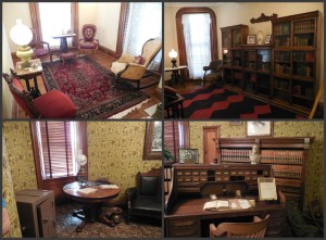 Visitors get a chance to see how the house might have looked when the McKinleys were staying there. The bottom images show the study that William used.