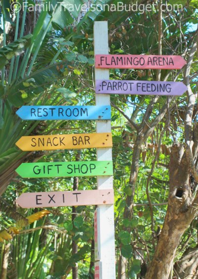 Ardastra Gardens Nassau sign post