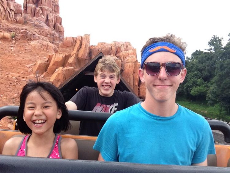 Big Thunder Mountain Railroad with these three. Always a blast! 