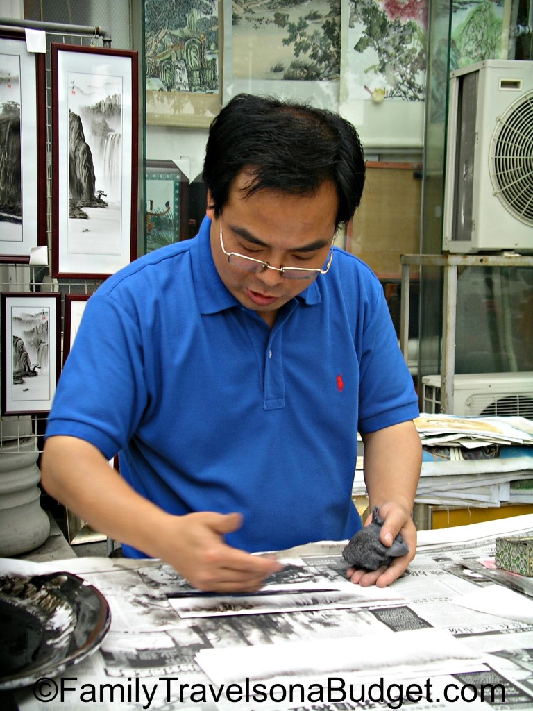 Artist at work in Guangzhou China
