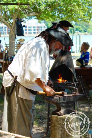 Blackbeard Pirate Festival in Hampton, VA ~ The blacksmith