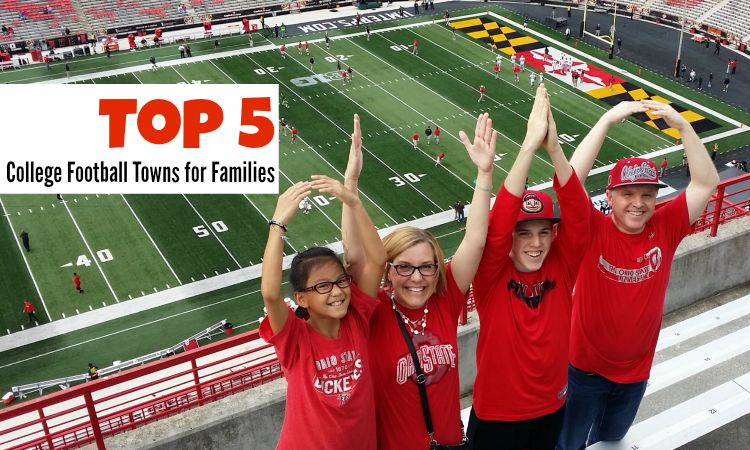 Top 5 college football towns for families