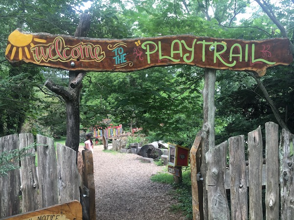 Boxerwood Gardens Play Trail in Lexington, VA -- a hit for kids big and small