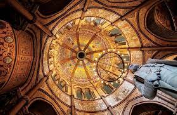 Interior of the James A Garfield Memorial at Lakeview Cemetery, one of many Ohio Presidential Sites to visit on a historical tour.