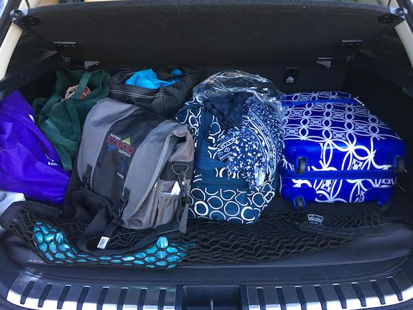 Trunk full of luggage -- don't pack too much on your road trip