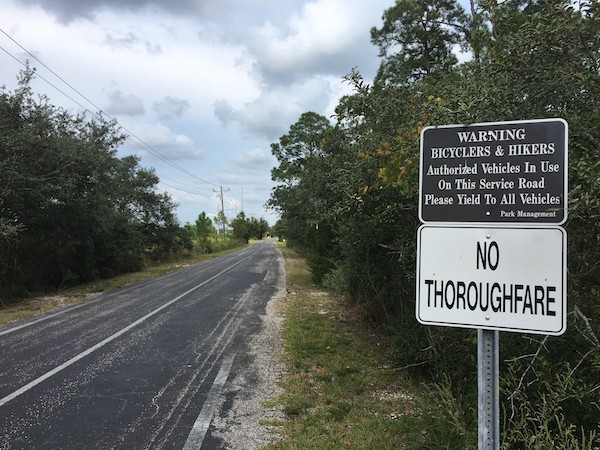 Clarification just beyond the barrier, bikers and hikers welcome, just no cars allowed.