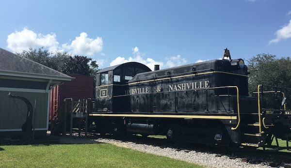 Engine on display at the Foley train museum in Heritage Park