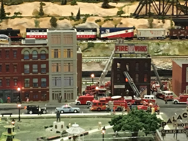 Fire department display in the Foley model train exhibit