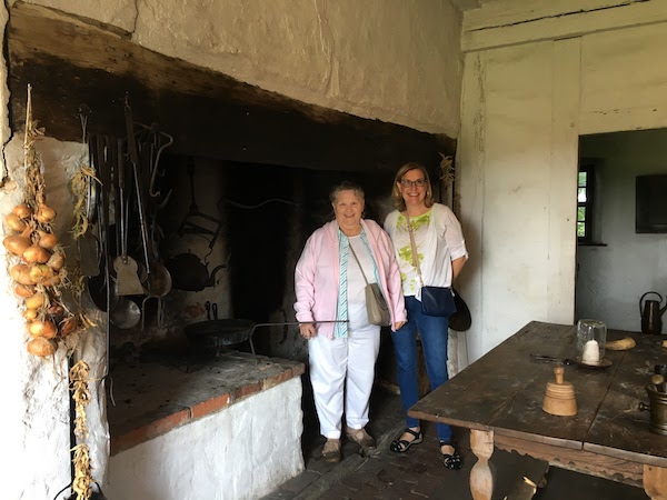 Massive fireplace used to heat and to cook in the Hans Herr House