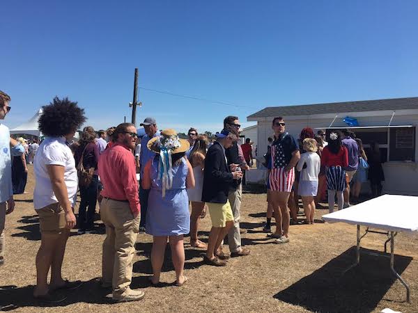 Concession lines at the Carolina Cup.