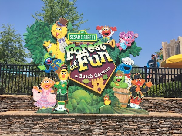 Entrance to Sesame Street Forest of Fun at Busch Gardens Williamsburg.