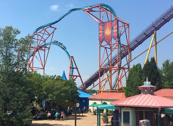 Tempesto Roller Coaster at the Busch Gardens theme park in Virginia