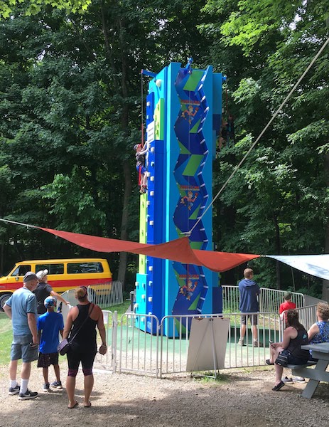 Climbing wall at Perry's Cave at Put In Bay Ohio.