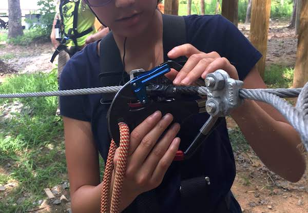 Extreme ropes course safety briefing