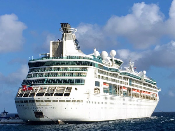 Enchantment of the Seas, Royal Caribbean ship docked at Coco Cay