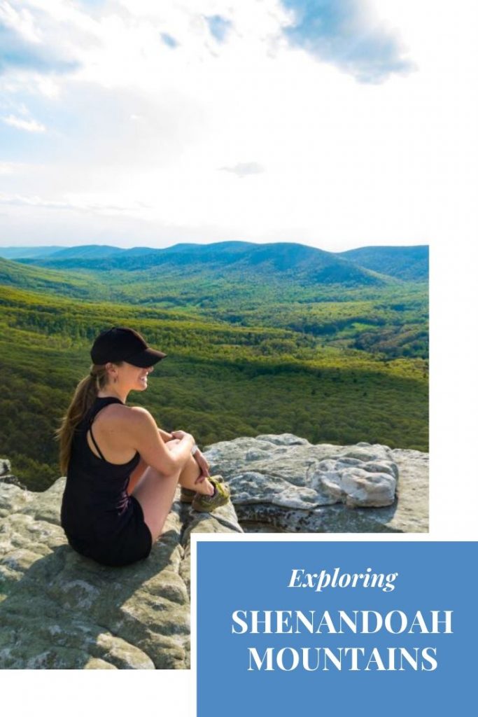 The Shenandoah Mountain views with the title "Exploring Shenandoah Mountains"