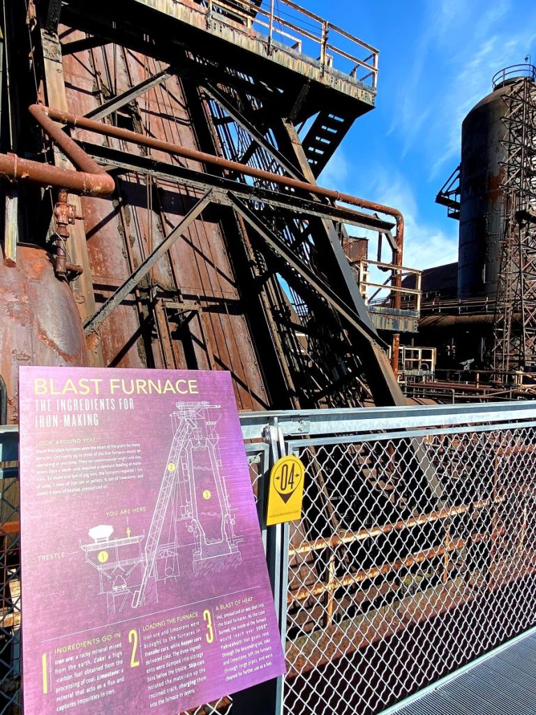 Hoover-Mason Trestle takes visitors close to the blast furnace and other parts of the steel stacks at Bethlehem Steel in the Lehigh Valley