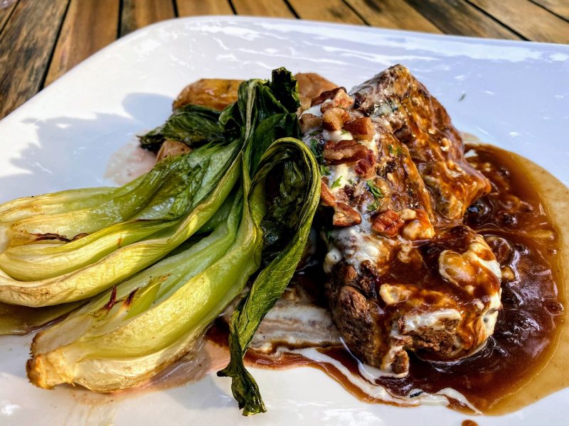 Frank Lloyd Wright fans will enjoy dinner and home tours at Polymath Park in the Laurel Highlands. This steak with gorgonzola was divine.