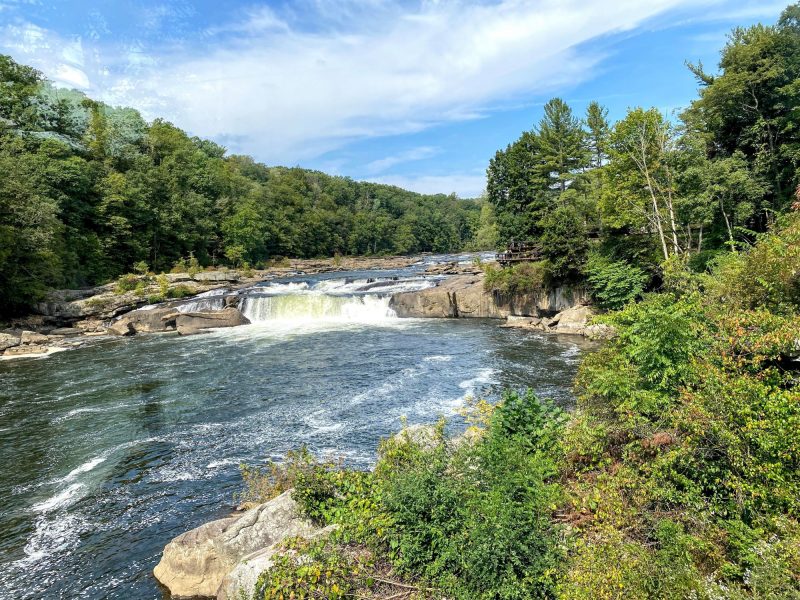 Ohiopyle Falls on the Youghiogheny River at one of the best state parks in Pennyslvania