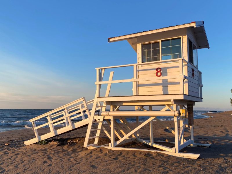 Lifeguard station at Presque Isle beach number 8.