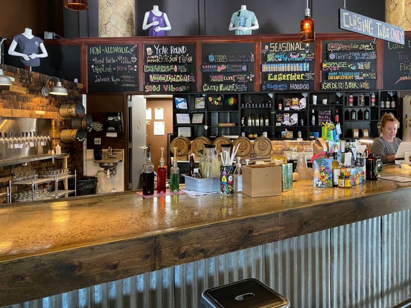 Bar area at Voodoo Brewing, a restaurant in downtown Erie, PA