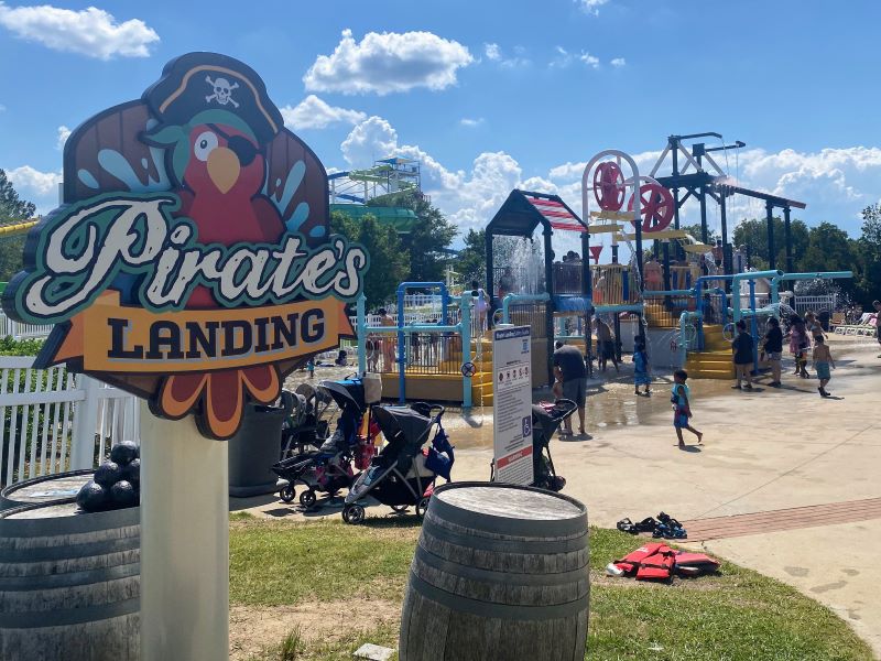 Pirate's Landing, a splash play area at Carowinds waterpark