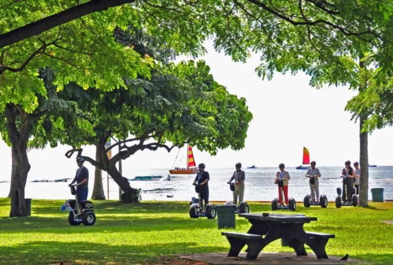 Hoverboard tour on beach in Oahu