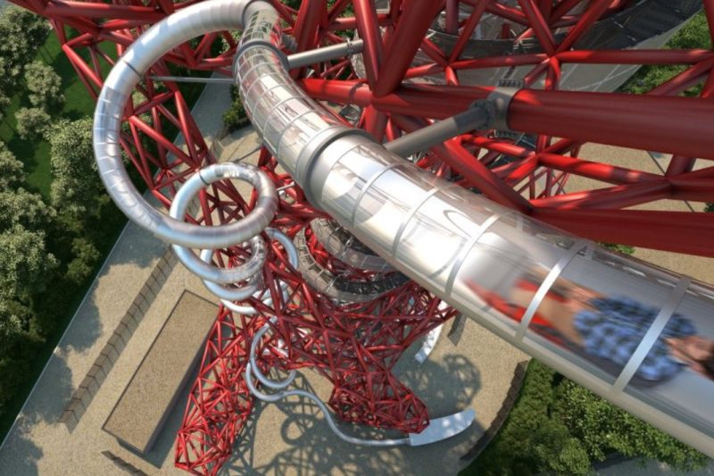 ArcelorMittal Orbit slide at Queen Elizabeth Olympic Park -- public art exhibitions in London