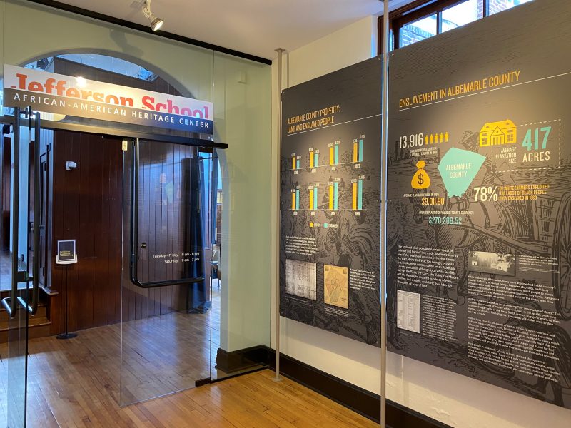 Entrance exhibit at the Jefferson School African-American Heritage Center in Charlottesville, VA