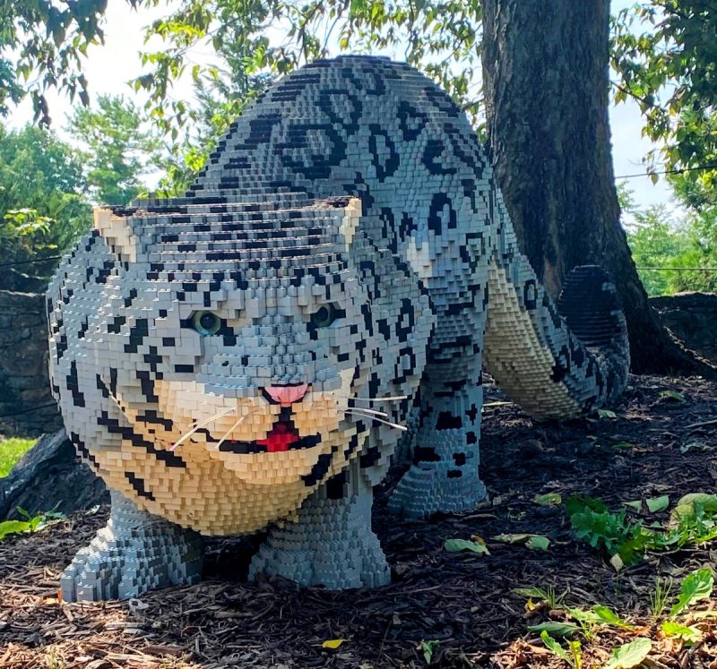 Snow Leopard, part of Sean Kenney's Nature Connects LEGO exhibit at the MSV