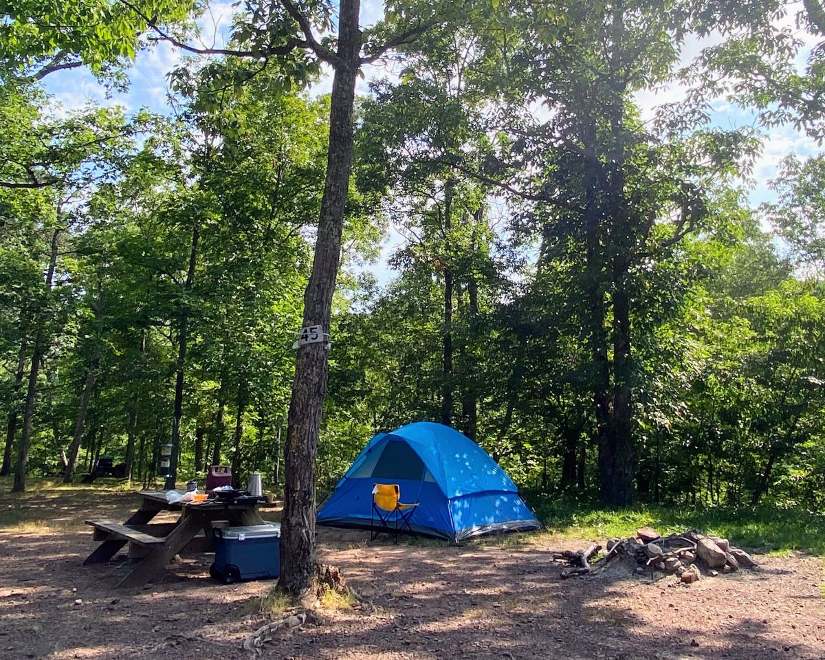 Camping in the Virginia Mountains at the Cove in Gore, VA
