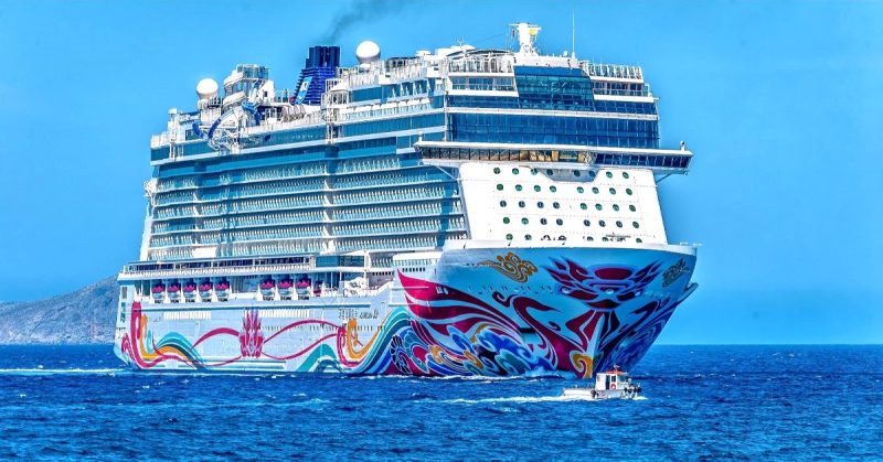 Norwegian Cruise Ship at sea, one of the best cruise ships for teens!