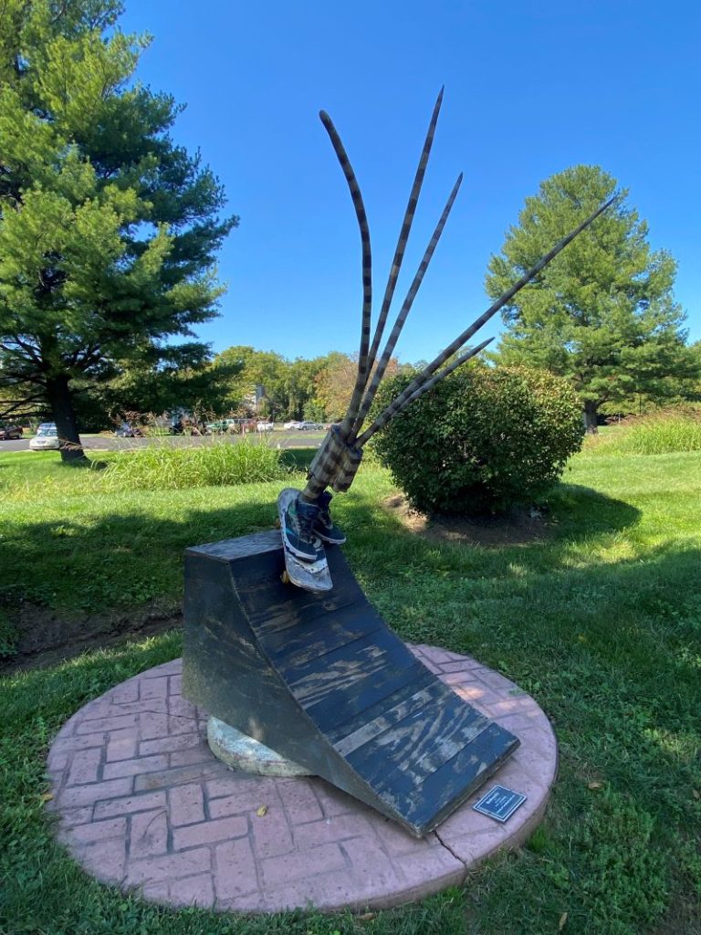 One of the art installations at Raflo Park, titled "BioDiversity" by artist, Jim Koenig