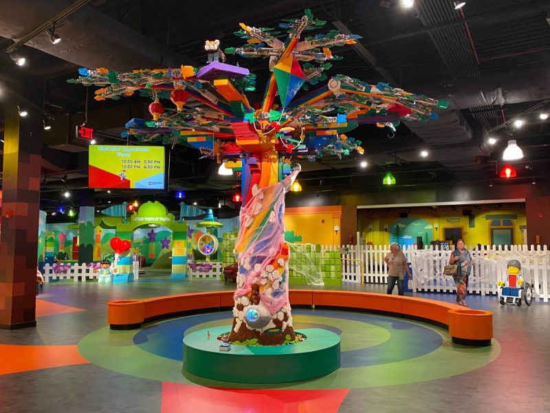 Tree in the center of the Lego Discovery Center in Washington, DC