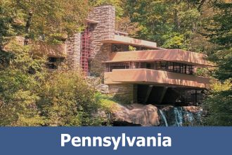 Fallingwater by Frank Lloyd Wright in Pennsylvania