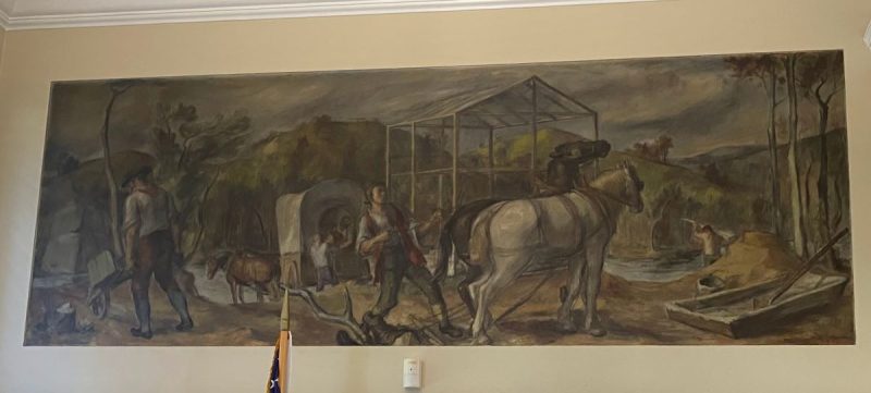 New Deal Mural at the Howard County Welcome Center.