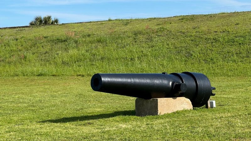 Canon at the Fort Morgan State Historic Site.