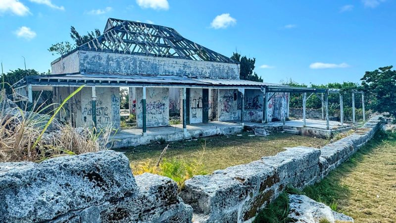 What's left of Admiralty House in Bermuda.