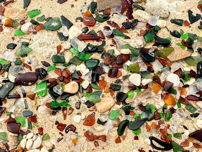 Glass on the beach in Bermuda.