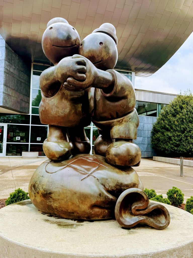 Free Money, by Tom Otterness, bronze sculpture.
